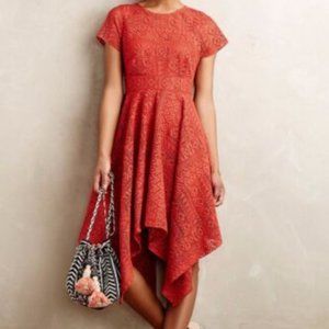 Maeve by Anthropologie Rust Lace Dress